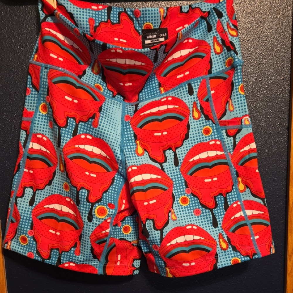 Retired Constantly Varied Gear Red and Blue Athletic Shorts